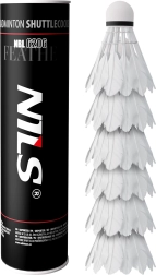 Volantes de bádminton de plumas NILS NBL6206, 6 uds