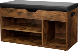 Banco de madera para zapatos en estilo loft