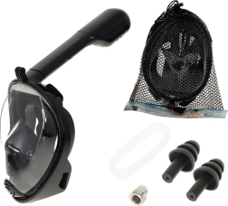Máscara de snorkel facial completa L/XL negra