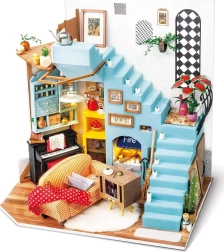 Rolife miniatura de rincón de sala de estar – kit DIY de construcción con iluminación LED