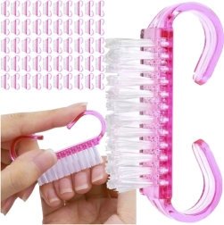 Juego de 50 cepillos de uñas rosas Soulima