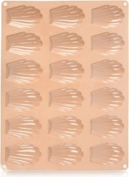 Molde de silicona para magdalenas madeleine, beige, 32 × 24,5 cm