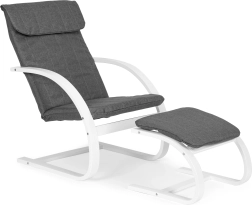 Sillón mecedora con reposapiés ModernHome