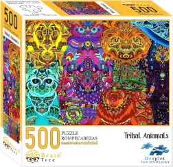 Puzzle Animales tribales 500 piezas Brain Tree