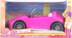Coche descapotable rosa para muñecas