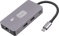 Adaptador HUB USB C 7 en 1 HDMI USB SD/TF RJ45