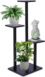 Soporte metálico para plantas de cuatro niveles 84 cm