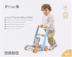 Andador de madera para bebés con animalitos