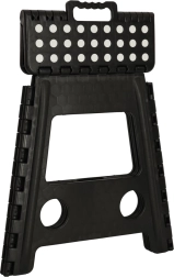 Taburete plegable antideslizante de 39,5 cm – negro