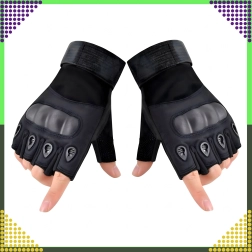 Guantes tácticos sin dedos L – negro