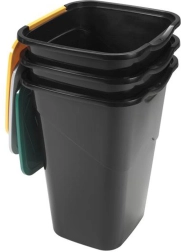Cubos de plástico para residuos separados HEIDRUN 3×50 l, set de 3 uds.