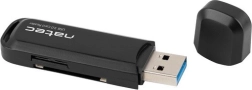 Lector de tarjetas de memoria USB 3.0 NATEC Scarab 2 (SD y microSD) negro