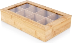 Caja de bambú para bolsas de té 32 × 20 × 6,5 cm