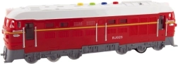Locomotora de plástico a pilas con sonido y luz 35 cm – Roja