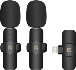 Micrófono de solapa inalámbrico PULUZ PU3150B Lightning para iPhone y iPad