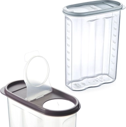 Recipiente de plástico para alimentos secos con dosificador abatible y medidor 2,4 l