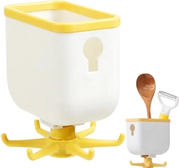 Perchero de utensilios de cocina con ganchos giratorios