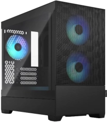 Caja de ordenador Pop Mini Air RGB negra TG transparente