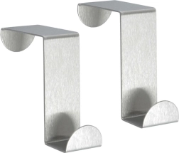 Ganchos de acero para puerta, 2 uds