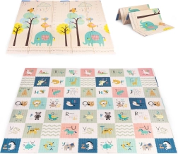 Alfombra de juego educativa de espuma de doble cara 200 × 180 cm con medidor de altura y abecedario ECOTOYS