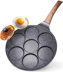 Sartén granitada para huevos de 7 cavidades BLACK&WOOD 26 cm