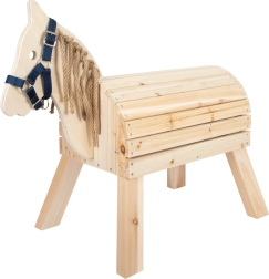 Caballo de madera compacto para jugar para niños
