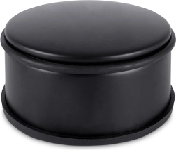 Tope metálico para puerta, negro, 11,5 cm