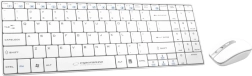 Teclado y ratón slim inalámbricos 2,4 GHz LIBERTY blancos