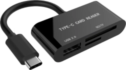 Lector de tarjetas USB‑C SDXC combo negro