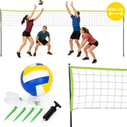 Red de voleibol y bádminton plegable 600x240 cm MultiGarden