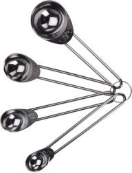 Cucharas medidoras de acero inoxidable (4 uds.)