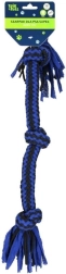 Tira y afloja con nudos azul – mordedor de algodón para perro 50 cm