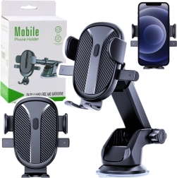 Soporte de coche universal y resistente para teléfono: parabrisas, salpicadero y rejilla de ventilación