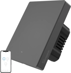 Interruptor de pared wifi inteligente Sonoff M5, de 1 canal, para marco, grafito