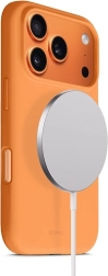 Funda magnética de silicona para iPhone 17 Pro con MagSafe – naranja