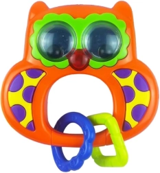 Sonajero infantil con sonido Baby Mix búhito naranja