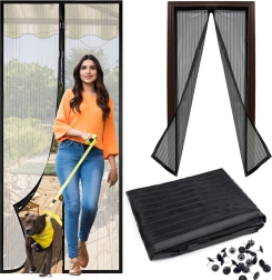 Mosquitera para puerta con cierre magnético 100 × 210 cm