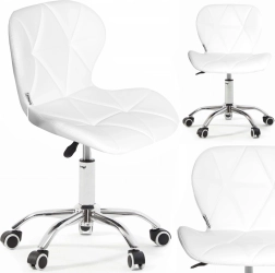 Bauerkraft silla de oficina giratoria blanca de polipiel para niño