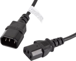 Cable de alimentación prolongador LANBERG IEC C13 – C14, 1,8 m, negro