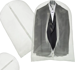 Funda protectora para ropa 60 × 100 cm con cremallera – Transparente