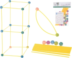 Juego de construcción creativo – Varillas tubulares para fabricar tiendas y estructuras, 75 piezas