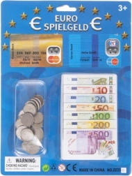 Dinero de juguete EUR: billetes, monedas y tarjetas de pago MEGA CREATIVE