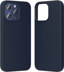 Funda de silicona Vention para iPhone 15 Pro Max, azul, con compatibilidad MagSafe