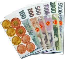 Dinero de juego coronas checas