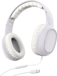 Auriculares de diadema con micrófono USB‑C blancos