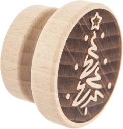 Sello de madera para galletas de 5,5 cm – motivo de arbolito