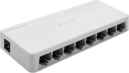 Conmutador de red 8× RJ45, LAN gigabit, Qoltec