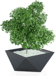 Macetero de diseño MONUMO Vendetta 30 cm, antracita