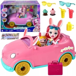 Enchantimals Coche de conejito Bree con accesorios