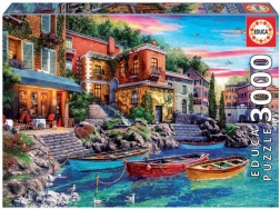 Puzzle Educa: atardecer sobre Como, Italia (3000 piezas)